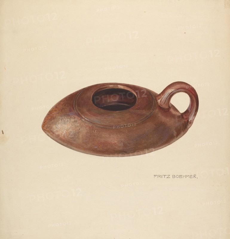Zoar Fat Lamp, c. 1937.