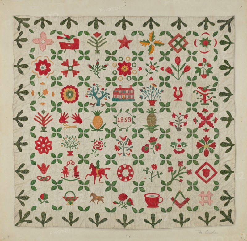 Applique Quilt, c. 1938.