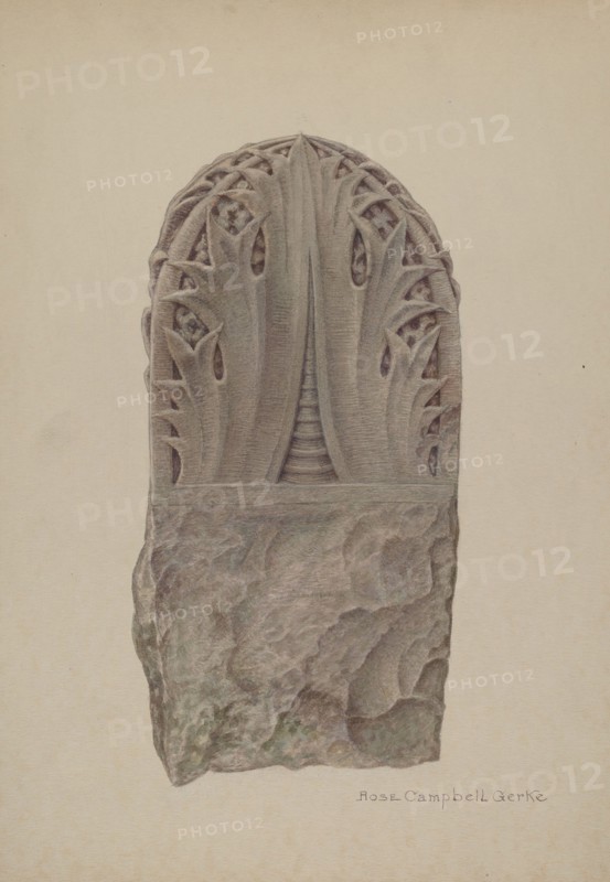Stone Gate Post, c. 1939.