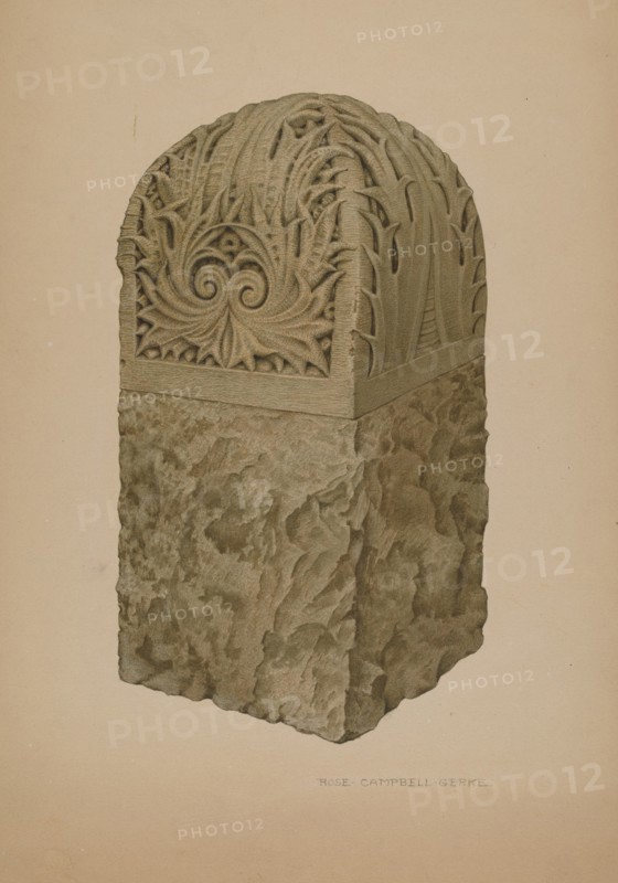 Stone Gate Post, c. 1939.