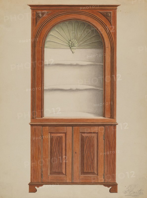 Corner Cupboard, c. 1936.
