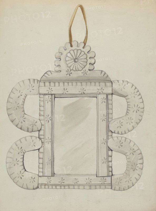 Tin Mirror Frame, c. 1936.