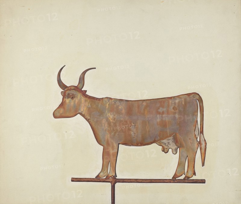 Cow Weather Vane, c. 1938.