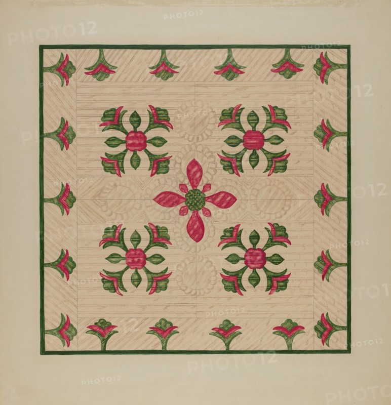 Applique Quilt, 1935/1942.