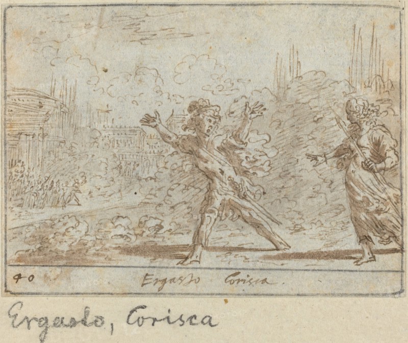 Ergasto and Corisca, 1640.