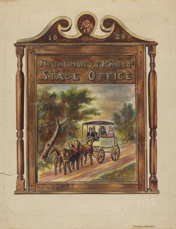 Stage Office Sign, c. 1937.