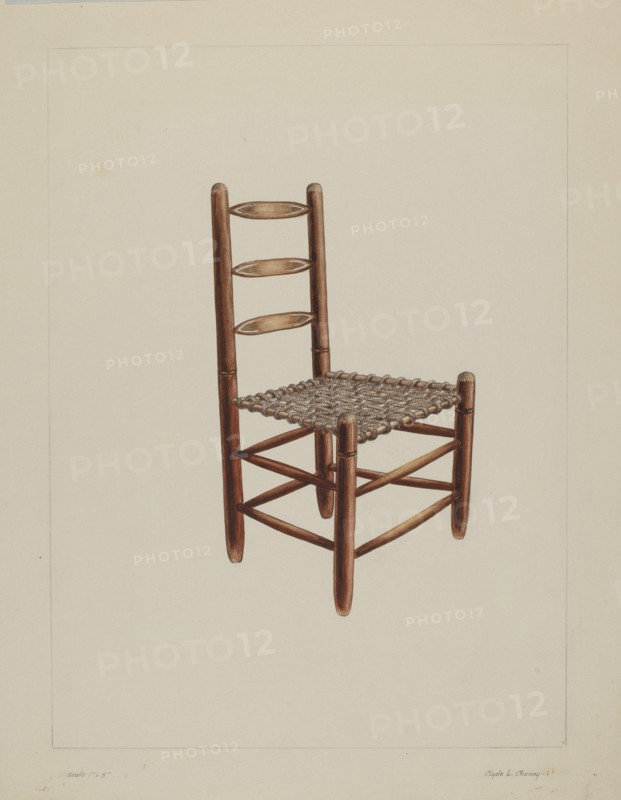 Wooden chair, probably 1938.