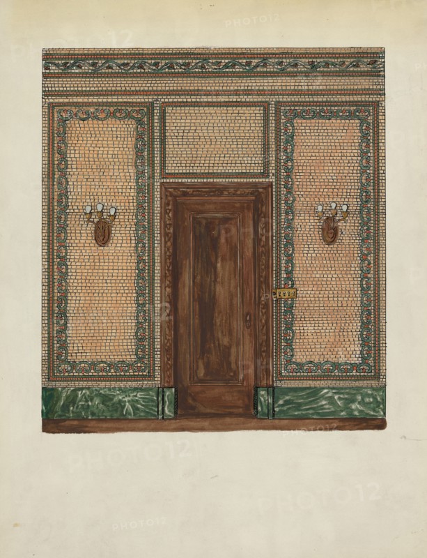 Marble Mosaic Wall, c. 1936.