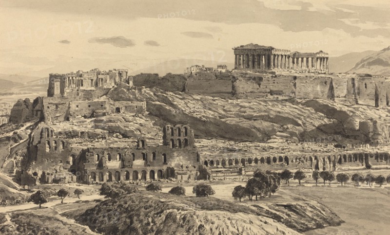 View of the Acropolis, 1890.