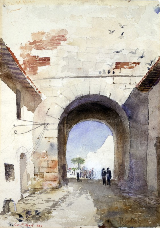 Porta San Paulo, Rome, 1880.