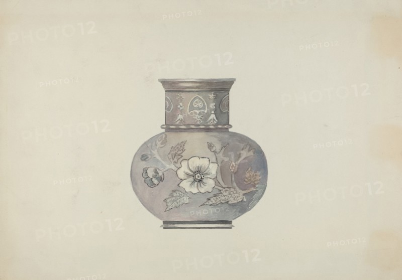 Pewter Spoon Holder, c. 1937.