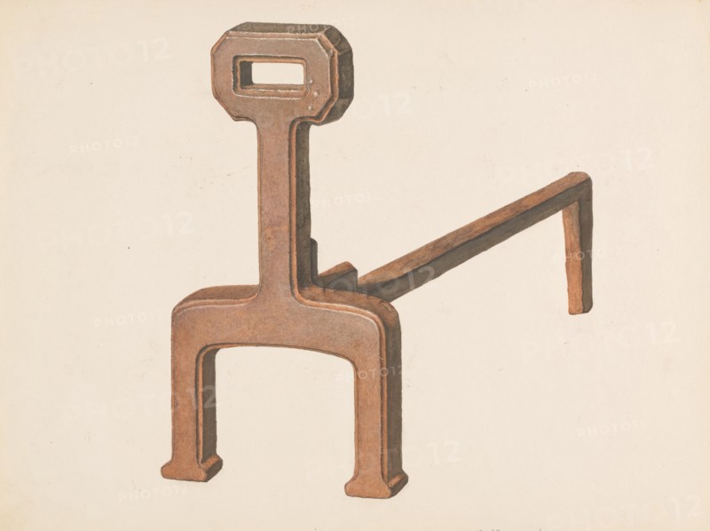 Andiron or Fire Dog, c. 1937.