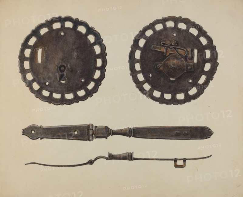 Chest Lock and Hasp, c. 1938.