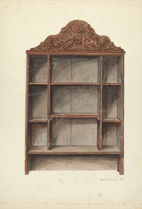 Hand Carved Cabinet, c. 1953.