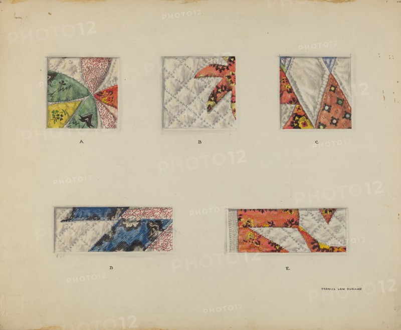 Woven Quilt Details, c. 1937.