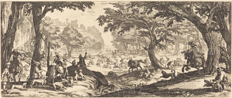 The Stag Hunt, probably 1619.