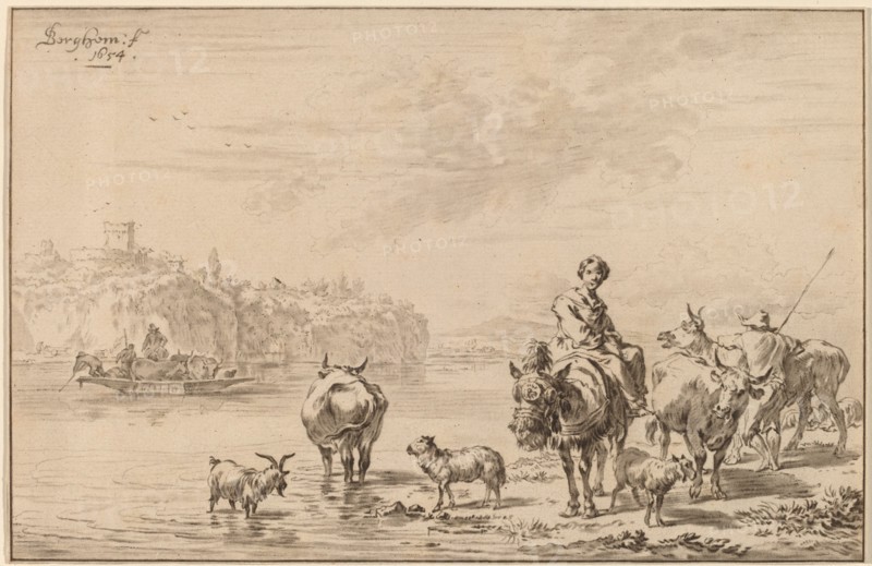 Woman Seated on a Mule, 1769.