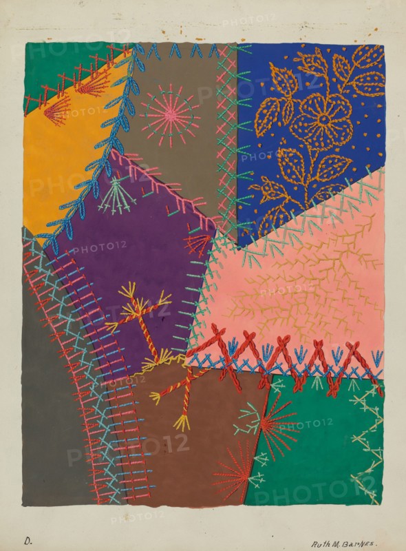Crazy Quilt (Detail), c. 1940.