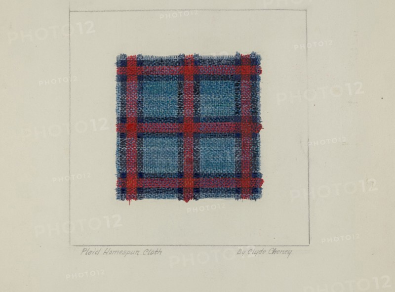 Plaid Homespun Cloth, c. 1937.
