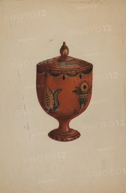 Pa. German Spice Jar, c. 1938. Creator: Betty Jean Davis.