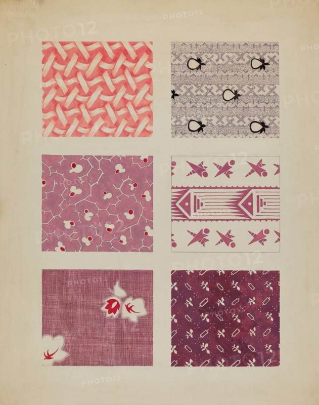 Materials from Quilt, c. 1936.