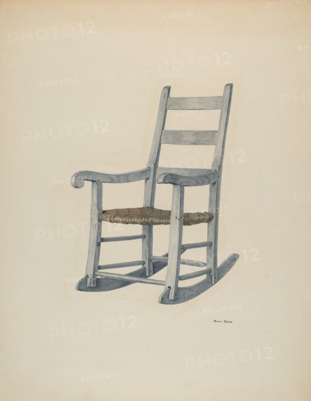 Hickory Rocking Chair, c. 1940.