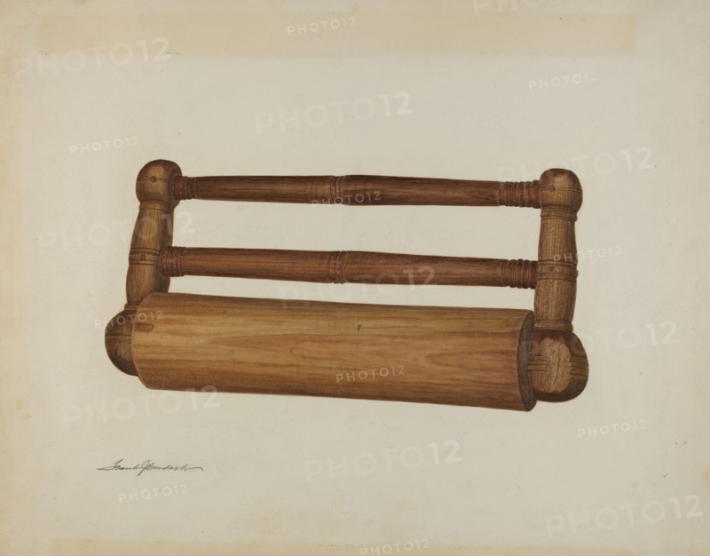 Pa. German Rolling Pin, c. 1941. Creator: Frank Budash.