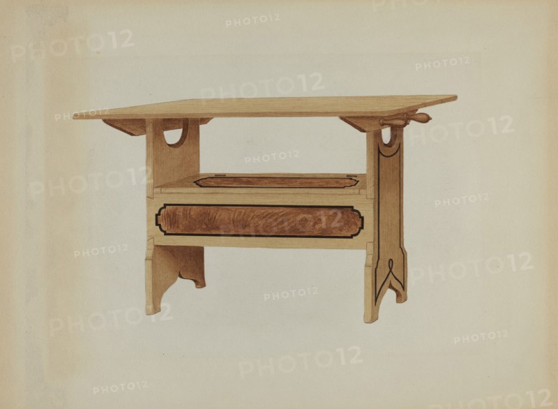 Pa. German Hutch Table, c. 1936. Creator: Rex F Bush.