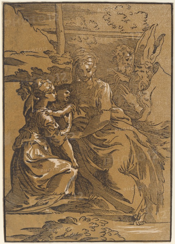 The Holy Family with Two Saints.