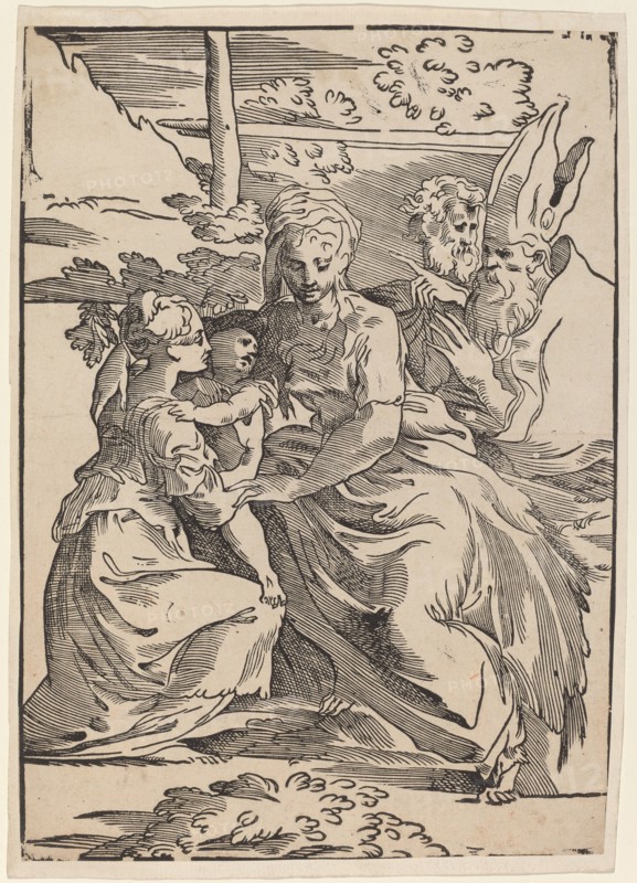The Holy Family with Two Saints.