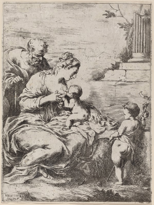 The Holy Family with Saint John.