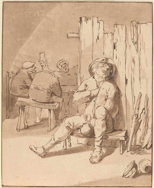Drunken Peasant at an Inn, 1775.
