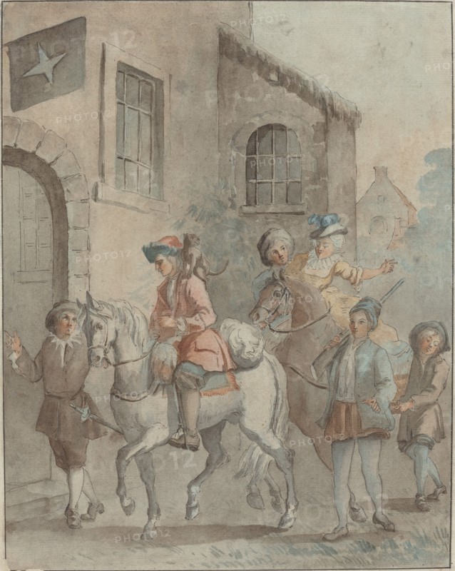 Arrival at an Inn, 18th century.