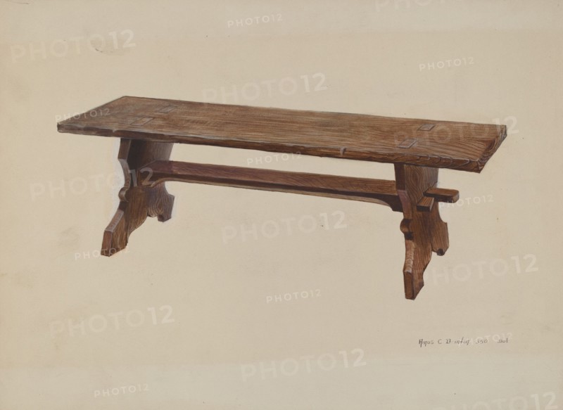 Moravian Church Bench, 1935/1942.