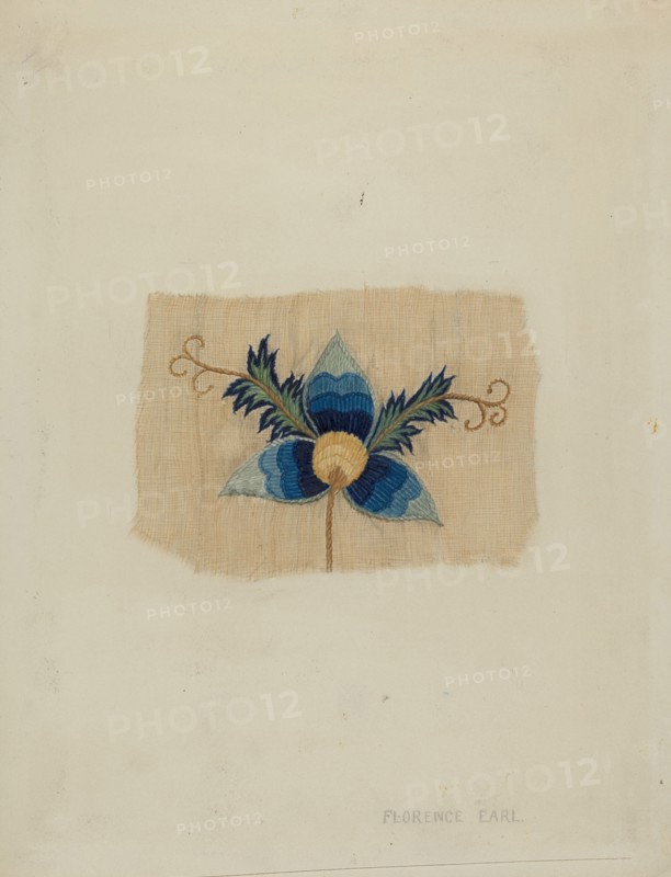Fragment of Bed Curtain, c. 1937.