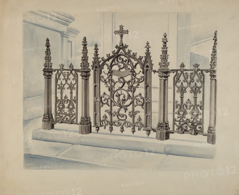 Cast Iron Gate and Fence, c. 1936.