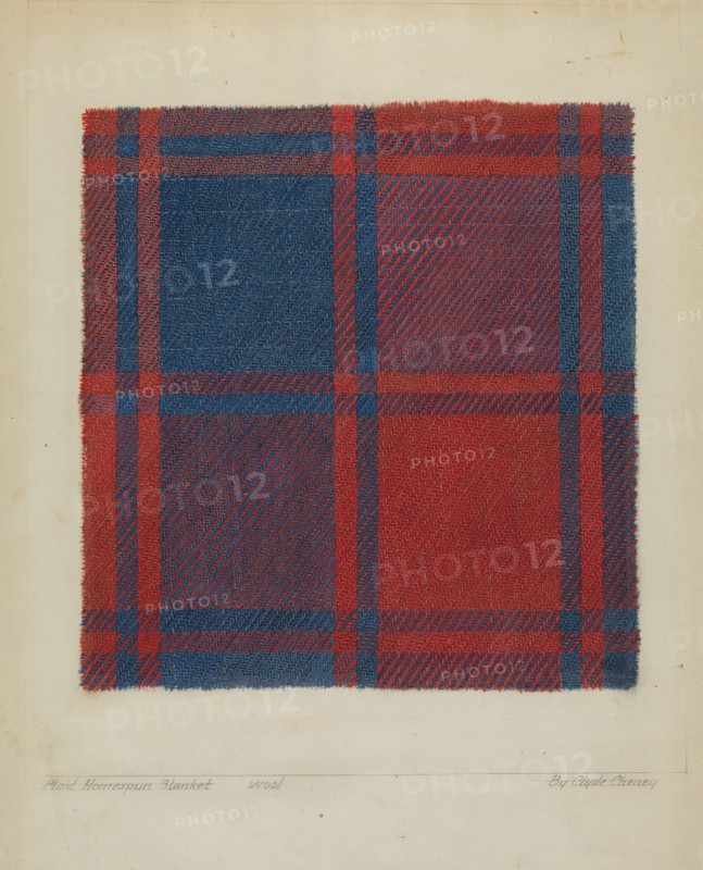 Plaid Homespun Coverlet, 1935/1942.