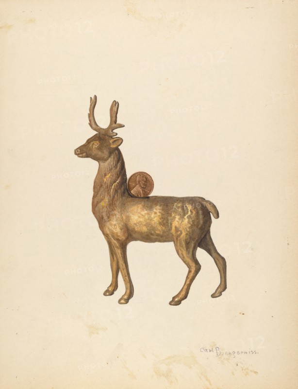 Child's Saving Bank (Deer), c. 1940.