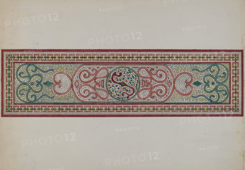 Mosaic Pattern in Doorstep, c. 1936.