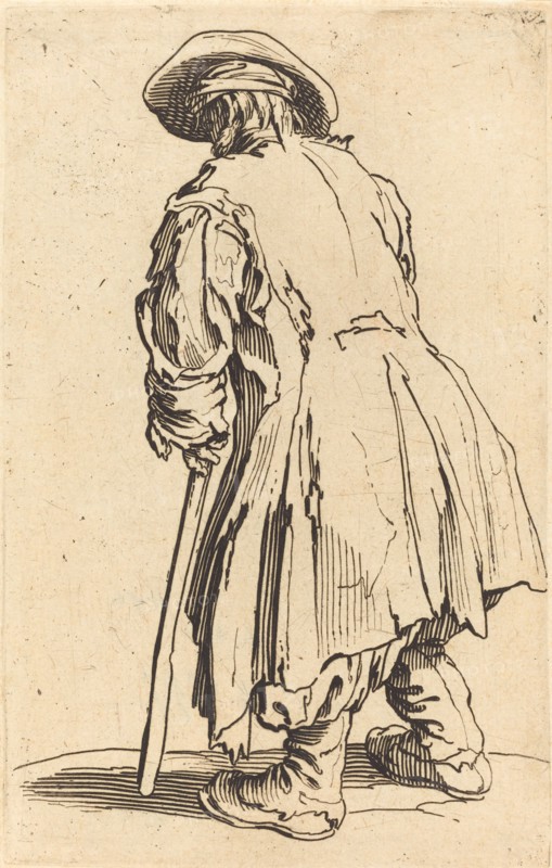 Old Beggar with One Crutch, c. 1622.