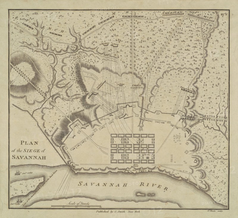 Plan of the Siege of Savannah, 1796.