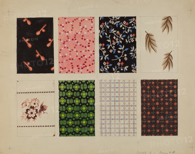 Figured Material from Quilt, c. 1936.