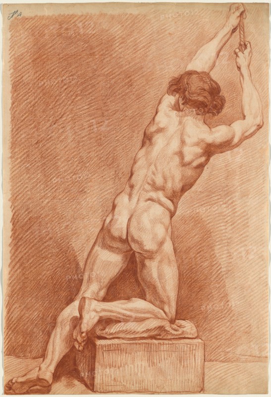 A Male Nude Seen from Behind, c.1760.