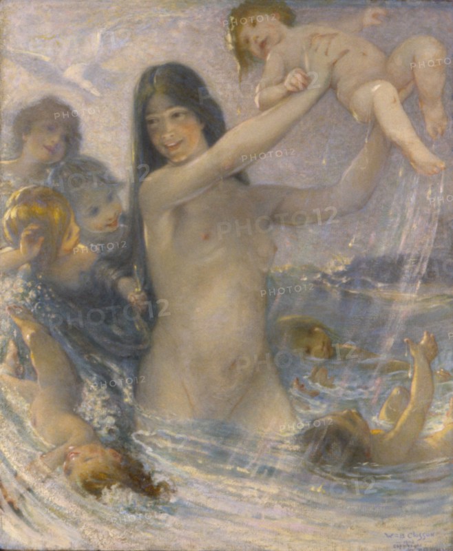 Nymph and Water Babies at Play, 1908.