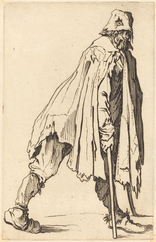 Beggar with Crutches and Cap, c. 1622.