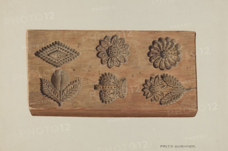 Pa. German Springerle Board, 1935/1942. Creator: Fritz Boehmer.