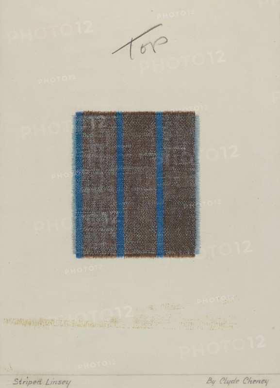 Woven Striped Linsey Wooley, 1935/1942.