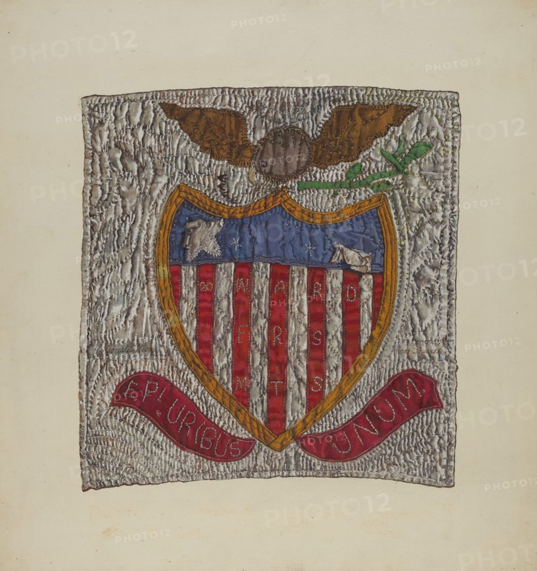 Block from Friendship Quilt, 1935/1942.