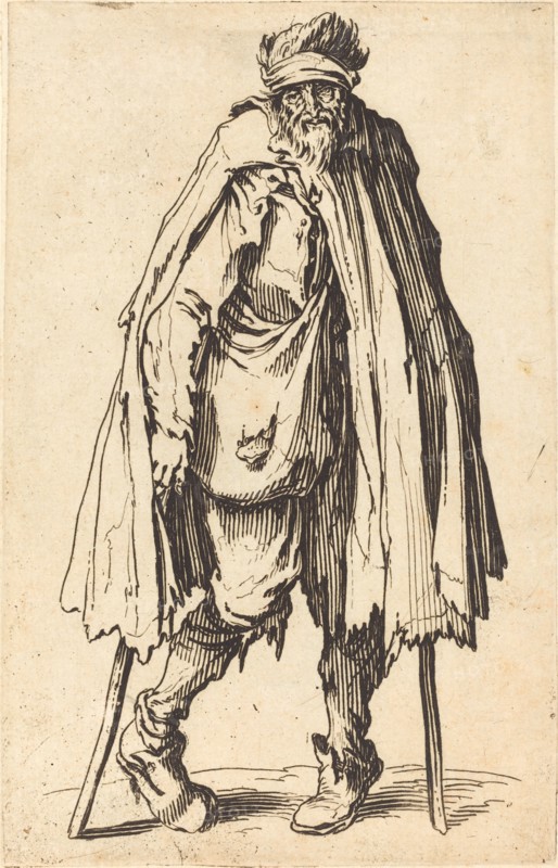 Beggar with Crutches and Sack, c. 1622.