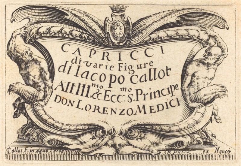 Title Page for "The Capricci", c. 1622.